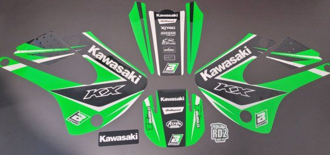 KIT DECO - autocollants - kawasaki - kx 85 - kx85 - 2001 à 2013 -