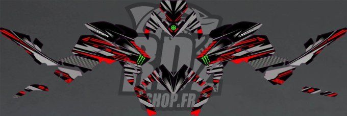 kit deco - autocollants - kawasaki - z650 - Z 650 - rouge - stickers - graphics -
