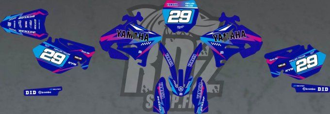kit - deco - autocollants - yamaha - perso - rose - bleu - yz -125 - yz - 250 - yamaha -