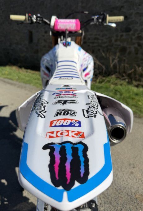 kit deco -blanc - bleu - yzf - 250 - 450 - yamaha - motocross - rose -