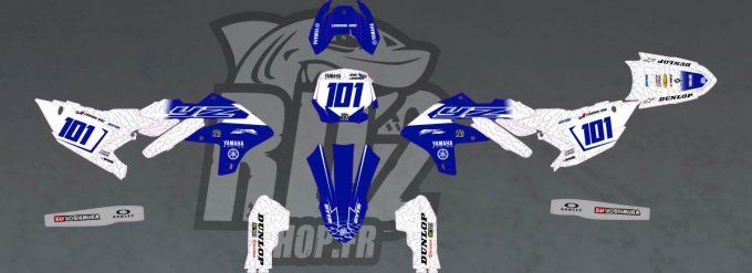 kit deco - bleu- blanc - yzf 250 - yzf 450 - 2026 - 2027 - yamaha -