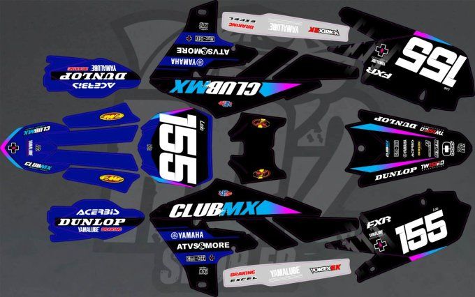 kit - deco -club mx - yamaha - yzf - 250 - 450 - stickers - autocollants - perso -