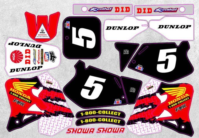 kit deco - cr - vintage - 125 - 250 - 1996 - 1997 - 1998 - 1999 -