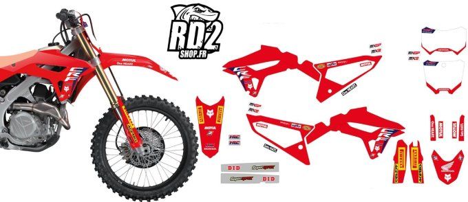 kit deco - crf - 250 - 450 - honda - hrc - autocollants 2021 - 2022 - 2023 -2024 -