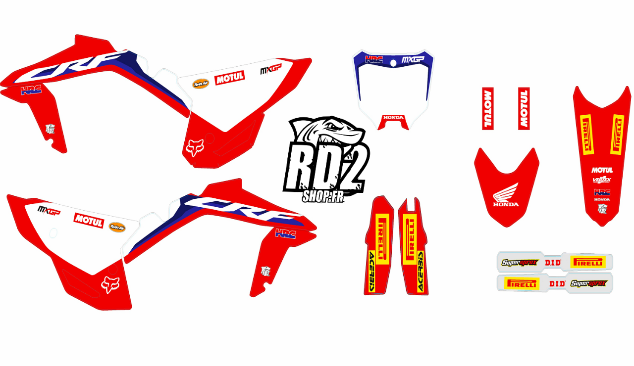 Kit Déco RD2 Honda CRF 250  ( 2022 / 2023 / 2024 ) - 450 ( 2021 / 2022 / 2023 / 2024 )