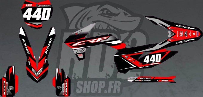 kit deco - crz - big r 300 - erz - pro - rouge - 300s - 250 - mmx - graphics - stickers - autocollan
