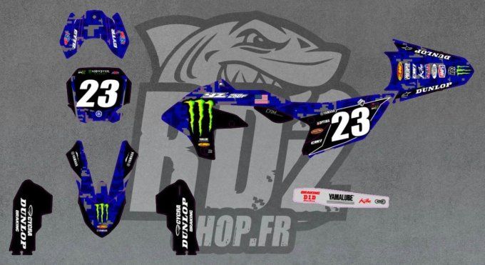 kit deco - deegan - monster - usa - army - yzf - 250 - 450 - 2024 - 2025 - 2026 - graphics -