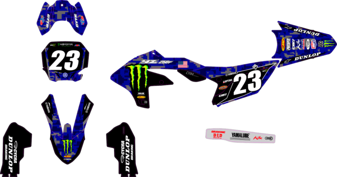 kit deco - deegan - usa - yzf - 250 - 450 - yamaha - 2023 - 2024 - 2025- monster - factory - graphic