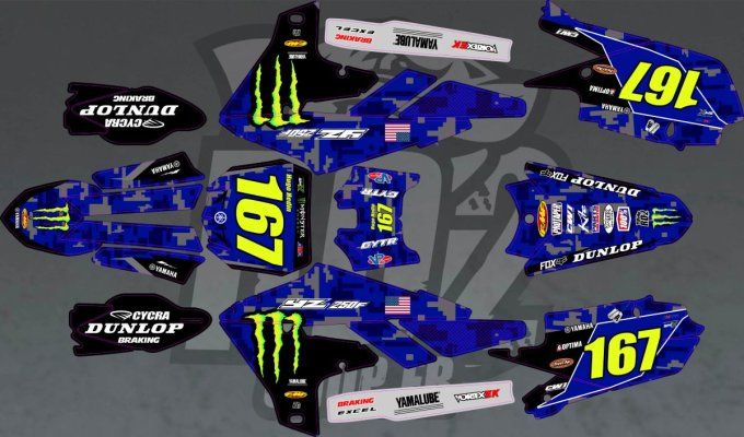 kit deco- deegan - yamaha - YZF 450 2018-2022  -YZF 250 2019-2023 - monster