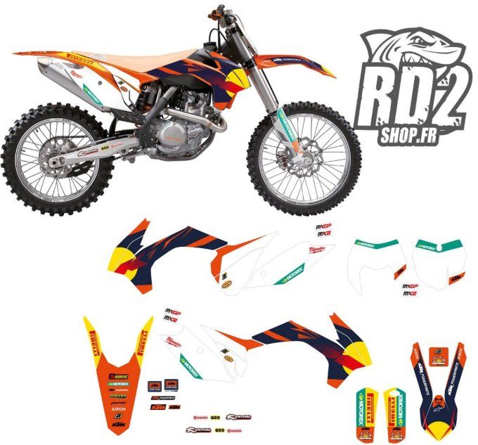 kit deco - factory - ktm - sx - sxf - exc - excf - 2013 - 2014 - 2015- autocollants - stickers -