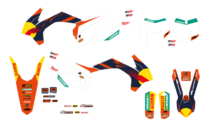 kit - deco - factory - ktm - sx - sxf - exc - excf - 2013 - 2014 - 2015- autocollants - stickers -