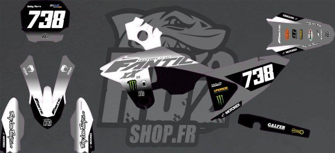 KIT DECO - FANTIC- XX - XXF - XE - XEF -gris - noir - motocross -enduro -