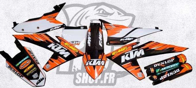 kit deco- fmf - rd2 - ktm - graphics - sx - sxf - exc - excf - 2023 - 2024 - orange -stickers -