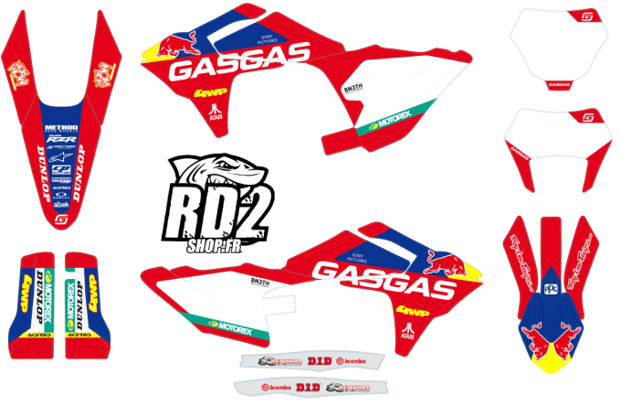 kit deco gasgas 2024 - graphics gasgas 2024 - kit deco gasgas mc 2024 redbull - kit deco ec 2024 red