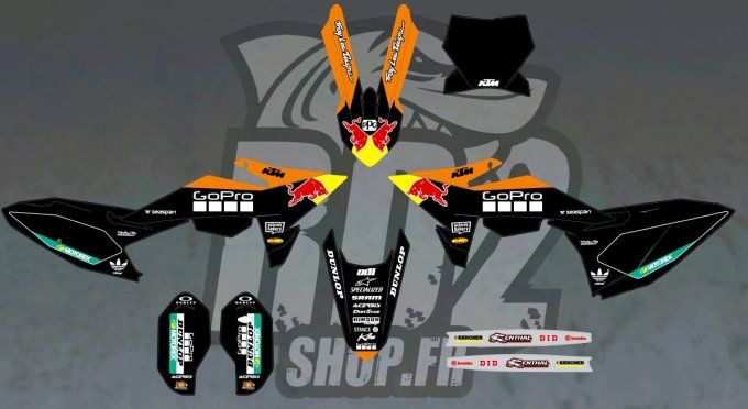 kit deco - gopro - black - redbull - ktm - sx85 - sx - 85 - 2025 - 2026 - 2027- graphics - stickers