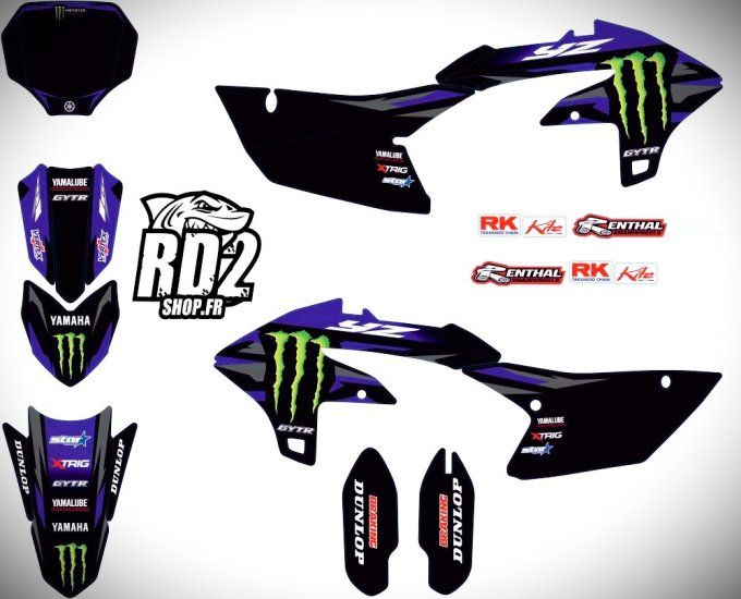 kit deco , graphics , monster , yzf , 250 , 450 , 2023 , 2024 , 2025 , rd2 ,