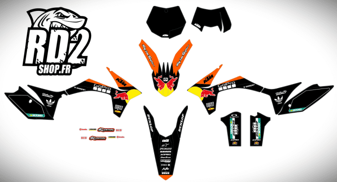 kit deco - graphics - redbull - gopro - exc - sx - sxf - ktm - 2011 - 2012 - 2013 -