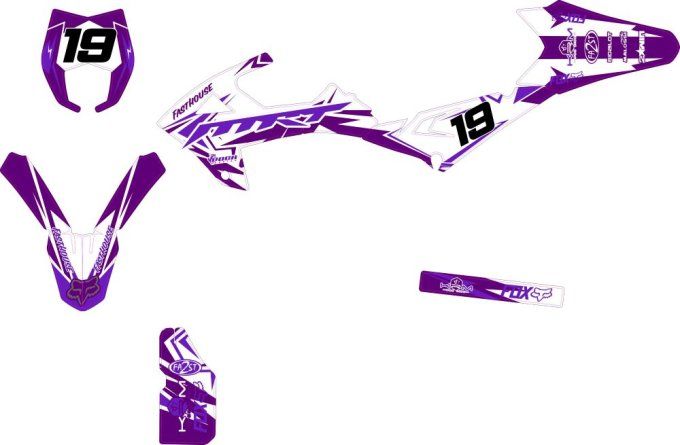 kit deco - graphics - Rieju MRT Pro - 2022 - 2023 - 2024 - violet - blanc - beta rr -
