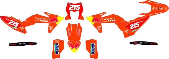 kit deco - graphics - stickers - gopro - ktm - exc 2024 - redbull -