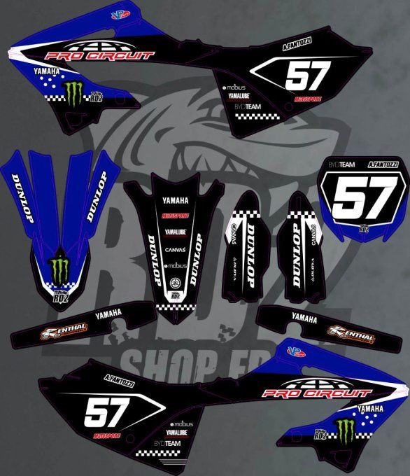 kit deco - graphics - yz - 125 - 250 - procircuit - yamaha - stickers -