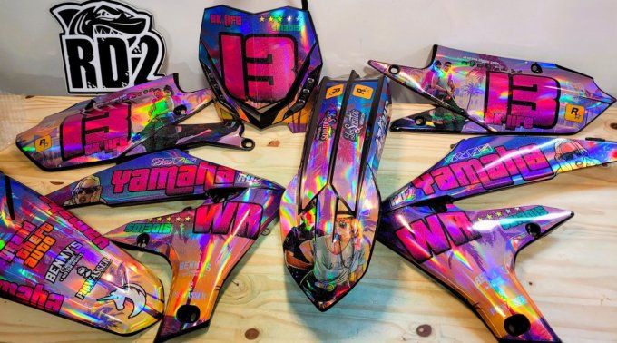 kit deco - gta - holographic - chrome - yzf - wrf - bikelife - 250 - 450 - perso - rd2 - gta 6 -