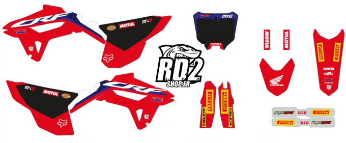 Kit Déco RD2 Honda CRF 250  ( 2022 / 2023 / 2024 ) - 450 ( 2021 / 2022 / 2023 / 2024 ) 