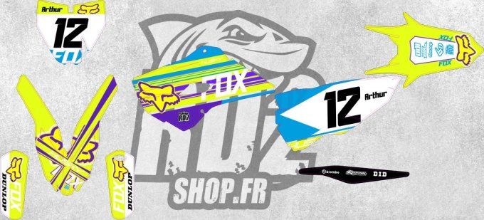 kit deco -Husqvarna- TC -FC- 2015 -FE- TE- -2016 - jaune - bleu -perso - stickers -