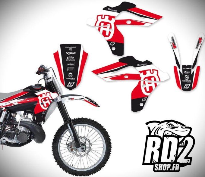 kit deco - hva - husqvarna - te - tc -wr-  2006 - 2007 - 2008 - 2011 - 2012 - 2013 -graphics - stick