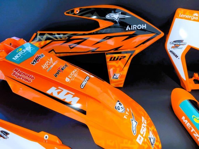 kit deco - kit plastiques - orange - ktm - exc - excf - tpi - 2020 - 2021 - 2022 - 2023 - 3