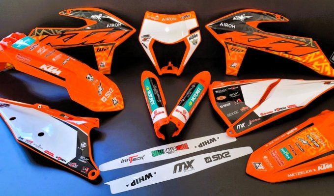 kit deco - kit plastiques - orange - ktm - exc - excf - tpi - 2020 - 2021 - 2022 - 2023 - 3