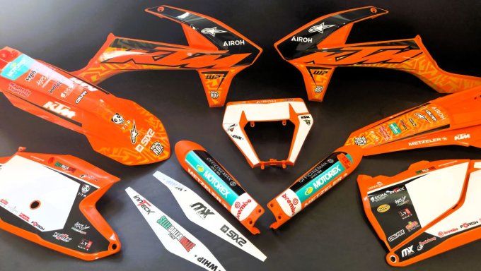kit deco - ktm - autocollants - 2016 - 2017 - 2018- sx - sxf - exc - excf - enduro - motocross -