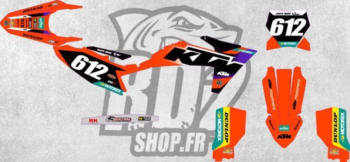 kit deco - ktm - origine -Sx-SxF -2023-2024 - 2025 - 2026 -2027-Exc - excf - graphics - perso - mx1 
