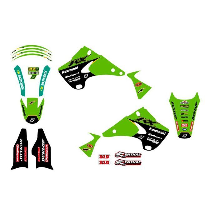 kit deco ,  kx 125 , kx 250 , racing , graphics , mx stickers ,