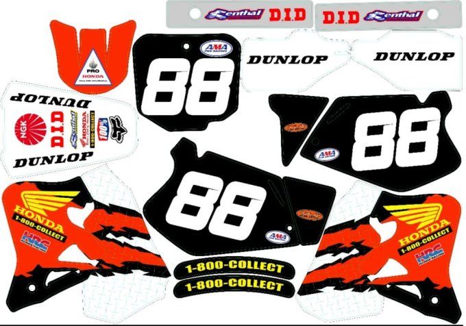 KIT DECO  - lamson -  CR125 -1995-1996 -1997- CR250 -vintage