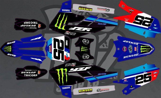 kit deco - monster - france - YZF 450 2018-2022  YZF 250 2019-2023-