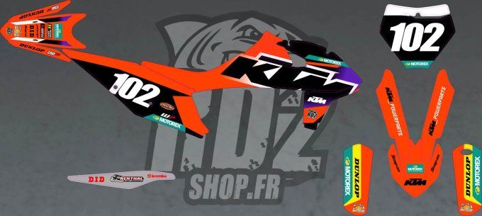 kit deco - origine - KTM- SX- 125-150-250  -SX-F 250-350-450 -2019-2020-2021-2022 -