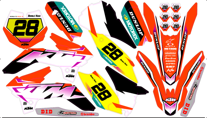 kit deco - origine - Ktm - Sx 85- 2013-2014-2015-2016-2017 -