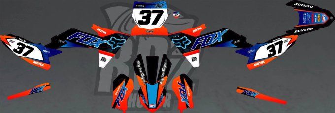 kit deco - perso- fox - ktm - 50 - 65 - 85 - sx - 2027 - 2026 - 2025 - 2024 -2023-