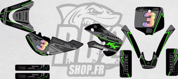 kit deco - perso -  kx65 - kx85 - kawa _ monster - stickers -