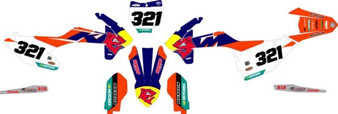 kit deco - perso - rd2 - redbull- sx 85 - sx 50 - sx 65 - ktm -