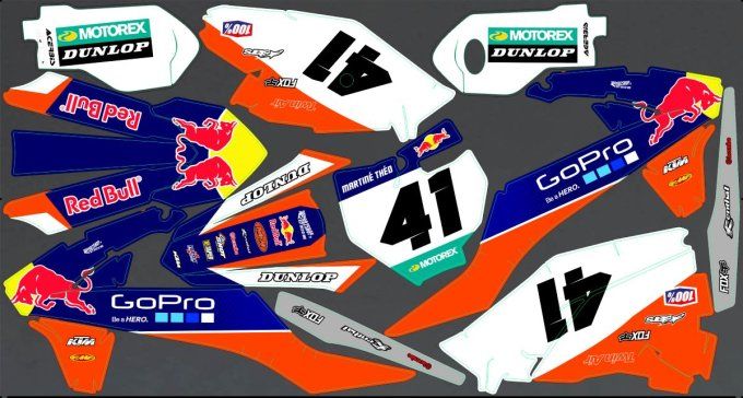 KIT DECO - perso - rebull - 85 -Sx - 85sx - 50 - 65 - sx - gopro - stickers -