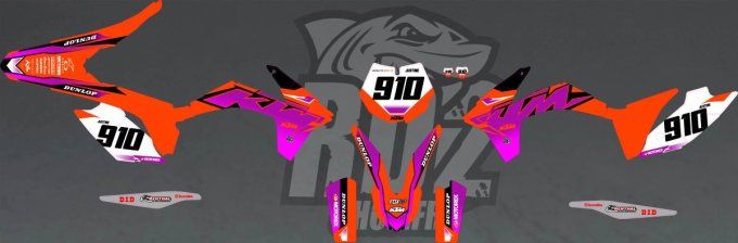 kit deco - perso - violet - rose - KTM- sx - exc - SXF  2011-2012-2013-2014-2015-
