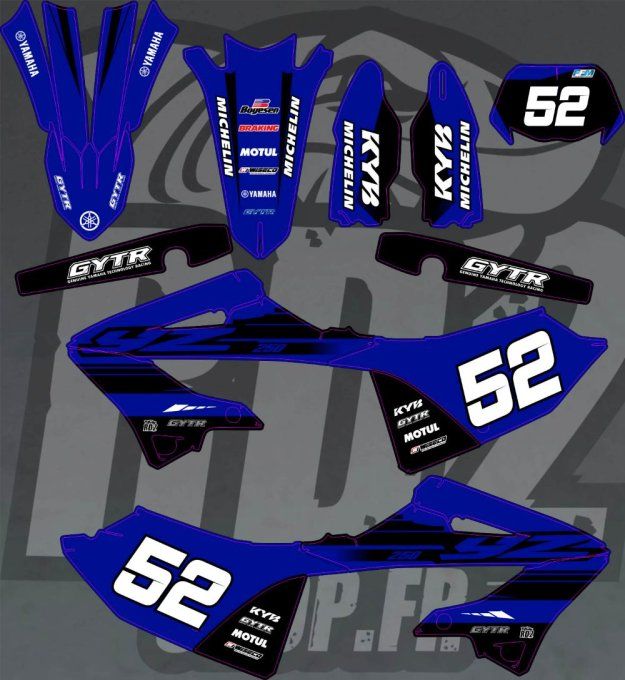 kit deco perso - yamaha - yz 125 - yz 250 - 2027 - 2026 - 2025 -2024 -2023 -2022-
