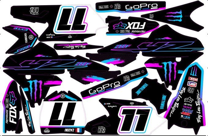 kit deco - perso - YZF 250 - yzf 450 - 2014-2015 - 2016 - 2017 - 2018 -