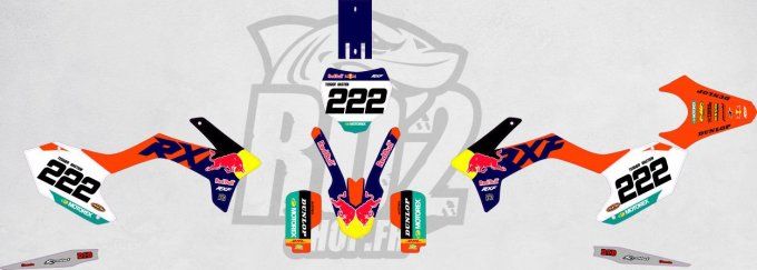Kit Déco - red bull - Semi Perso APOLLO RFZ - RXF - 110- 125 -150 -enduro - open -