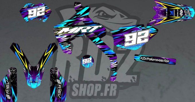 kit deco - rieju - holographique - chrome - pro - bidalot - 2 fast - r16v - stage6 -