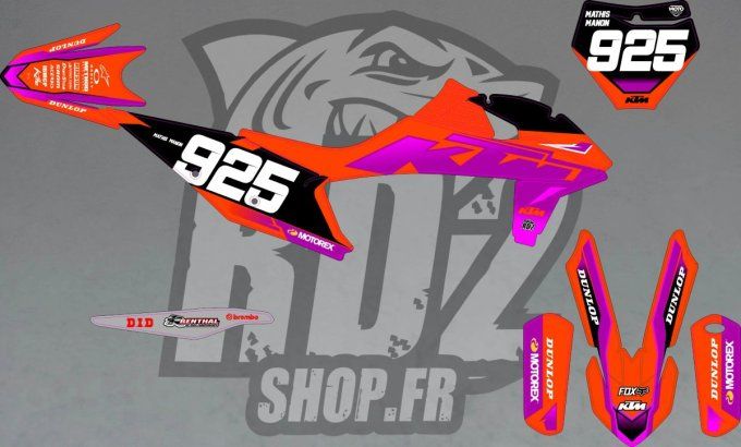 kit deco - rose - viole- - perso -ktm - sx - sxf - sx125 - 2019 - 2020 - 2021 -2022 -