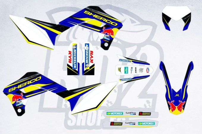 Kit deco - sherco - factory - se - sef - redbull - 2023 - 2022 -2020 - 2019 - 2018 -  - graphics - a