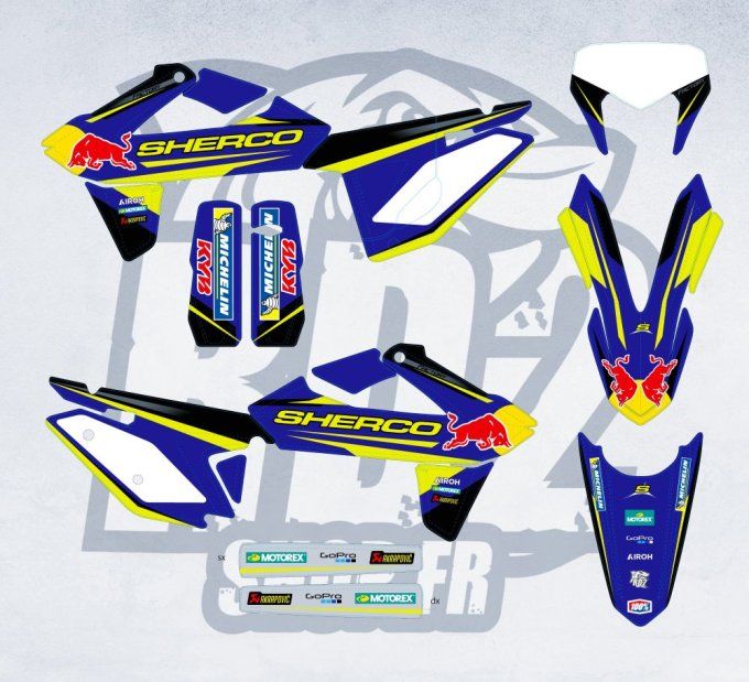 Kit deco - sherco - factory - se - sef - redbull - 2025 - 2026 - 2027 - graphics - autocollants - st