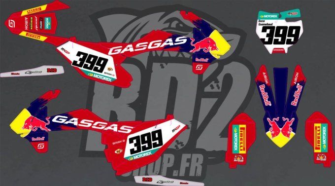 kit deco - stickers - graphics - autocollants -GASGAS - MC 50 - mc 65 - mc85 - redbull -